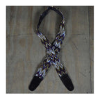 Colonial Leather Lacing & Suede Guitar Strap - Purple Multi-Colour