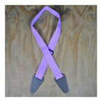 Colonial Leather Purple Webbing With Heavy Duty Leather Ends Guitar Strap