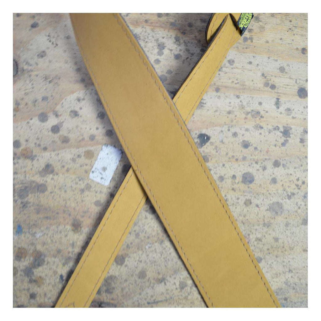 Colonial Leather 2.5 inch Sueded Soft Leather Guitar Strap - Tan