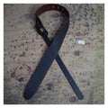 Colonial Leather 2.5inch Upholstered Leather Guitar Strap -  Black/Burgundy