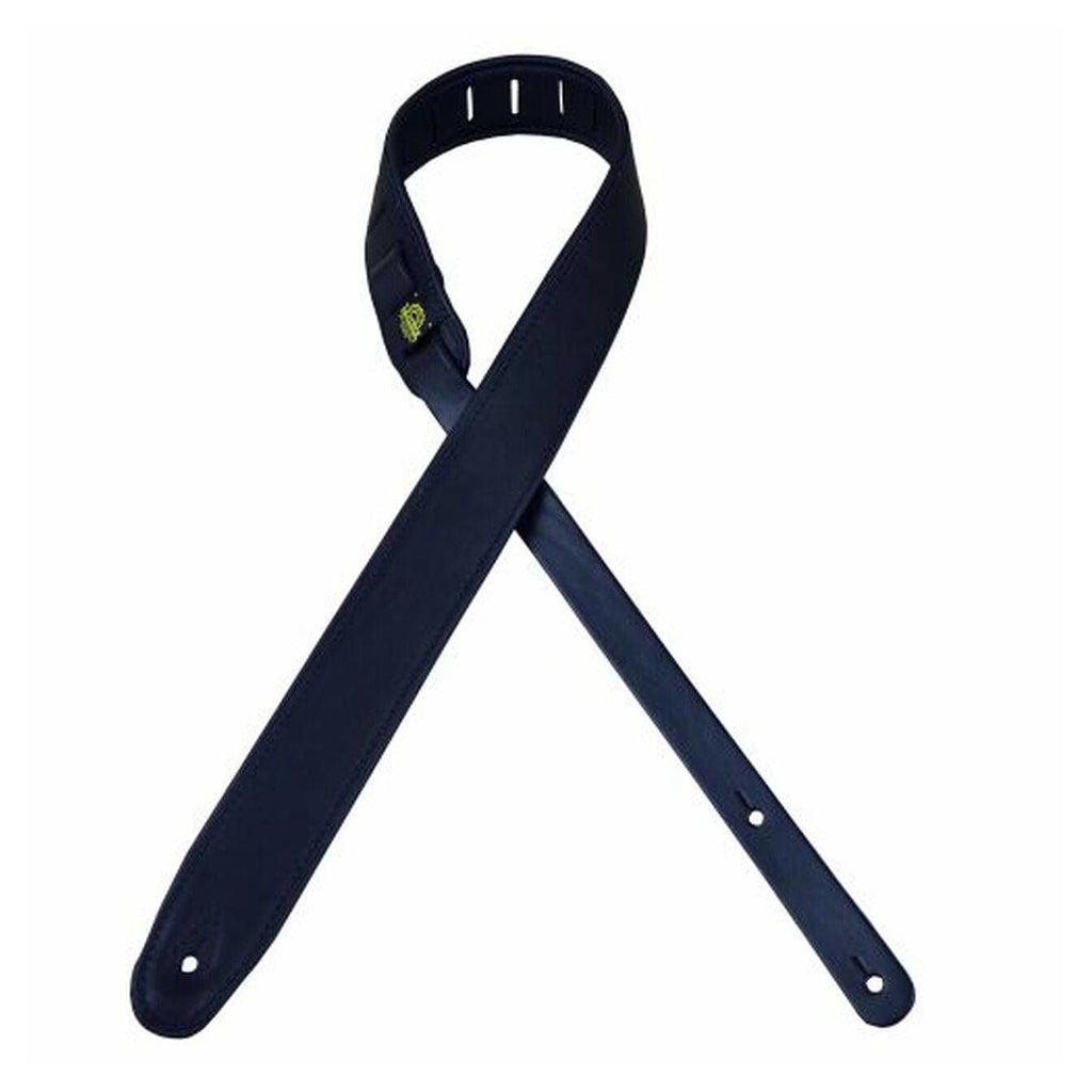 Colonial Leather 2.0 inch Padded Upholstery Guitar Strap - Black and Black