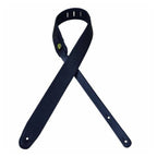 Colonial Leather 2.0 inch Padded Upholstery Guitar Strap - Black and Black