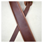 Colonial Leather 2.5 inch Padded Upholstery Leather Guitar Strap - Brown and Tan