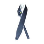 Colonial Leather 3.0inch Padded Upholstery Leather Guitar Strap - Black & White