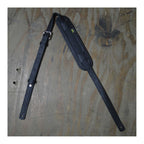 Colonial Leather Vintage Style Padded and Upholstery Backed Guitar Strap - Black and Black