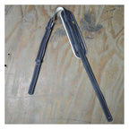 Colonial Leather Vintage Style Padded & Upholstery Backed Guitar Strap - Black & White