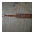 Colonial Leather Vintage Style Padded and Upholstery Backed Guitar Strap - Brown and Tan