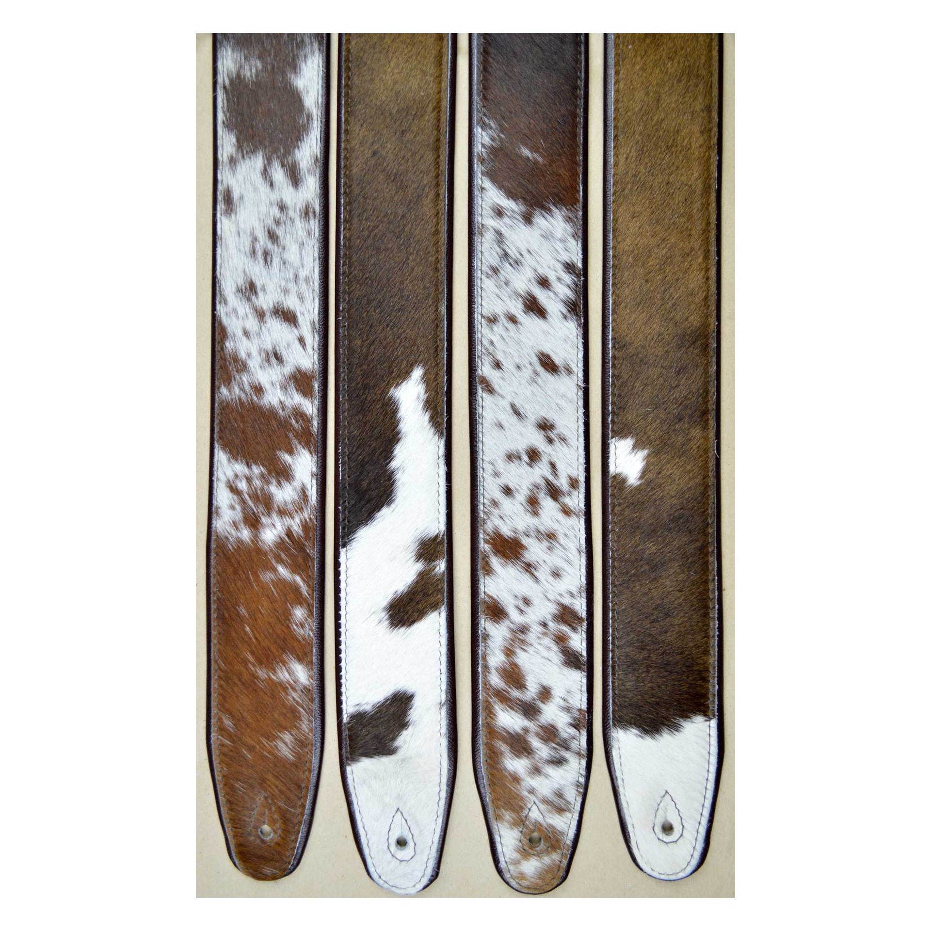 Colonial Leather 2.5 inch Cowskin Upholstered and Padded Guitar Strap - Brown