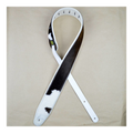 Colonial Leather 2.5inch Cowskin Upholstered & Padded Guitar Strap - White