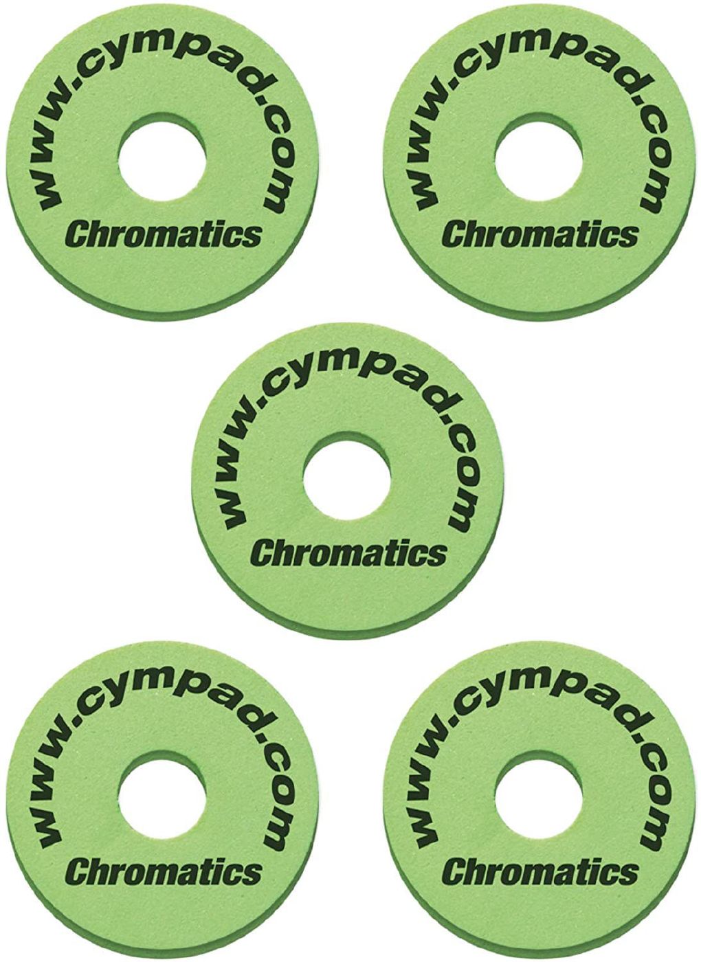 Cympad Chromatics Set  √ò 40-15mm Cymbal Pad Green (5 Pieces)