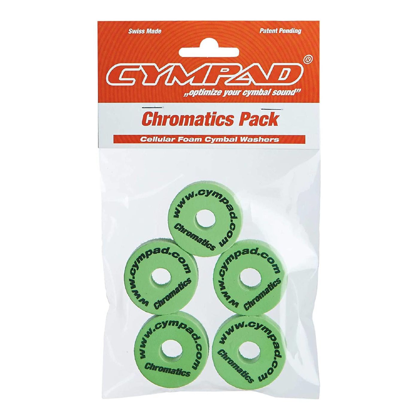 Cympad Chromatics Set  √ò 40-15mm Cymbal Pad Green (5 Pieces)