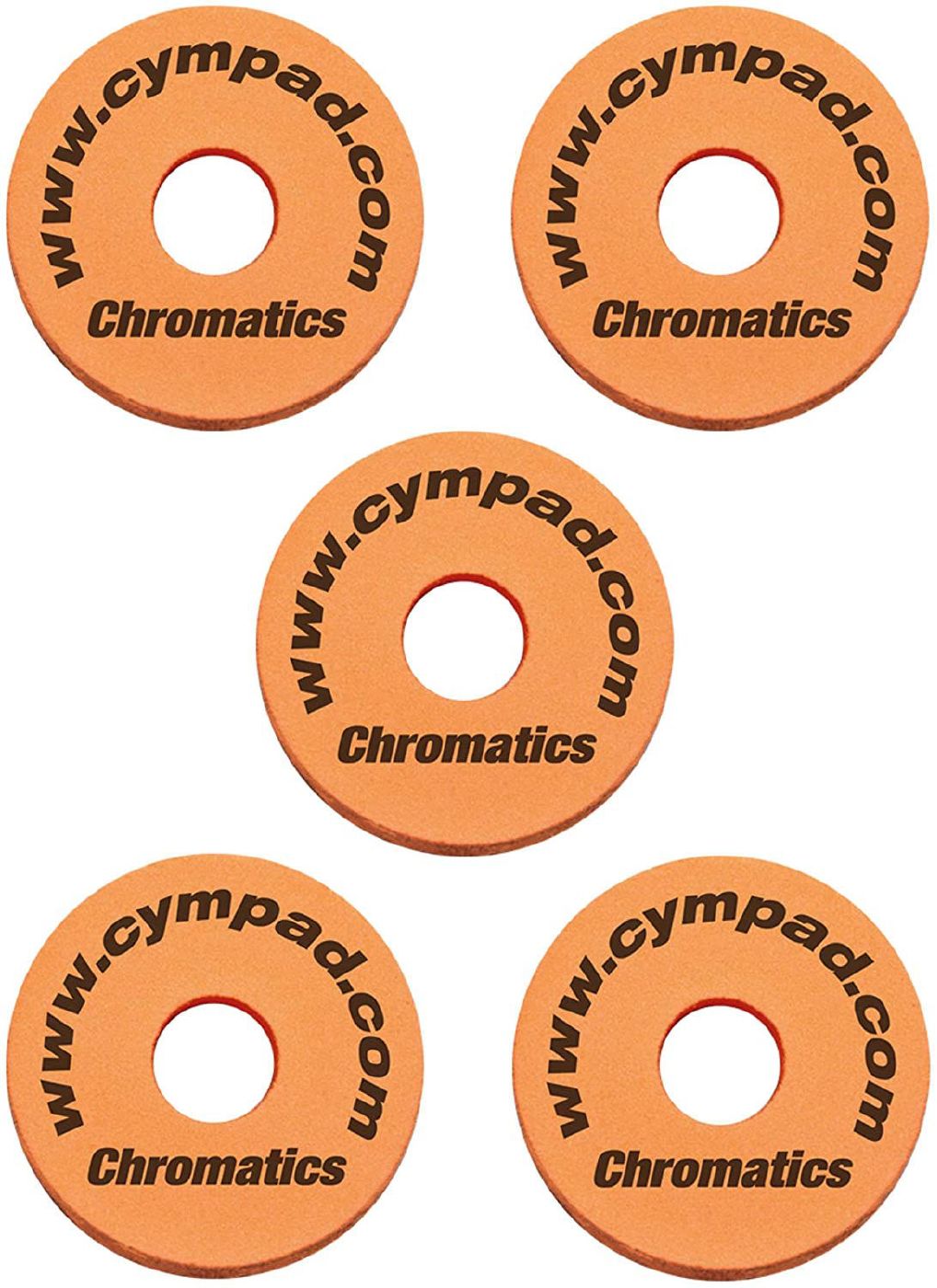 Cympad Chromatics Set  √ò 40-15mm Cymbal Pad Orange (5 Pieces)