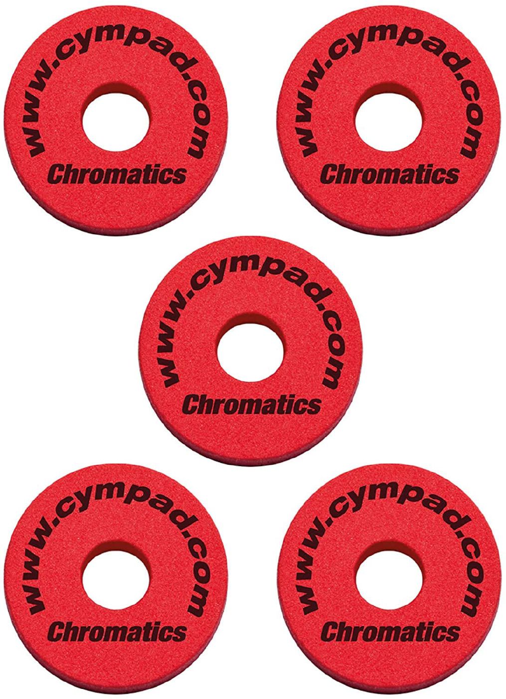 Cympad Chromatics Set  √ò 40-15mm Cymbal Pad Red (5 Pieces)