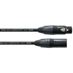 Cordial Select NEUTRIK XLR female to XLR male black 10m PA cable, shown with black connectors and cable length visible.