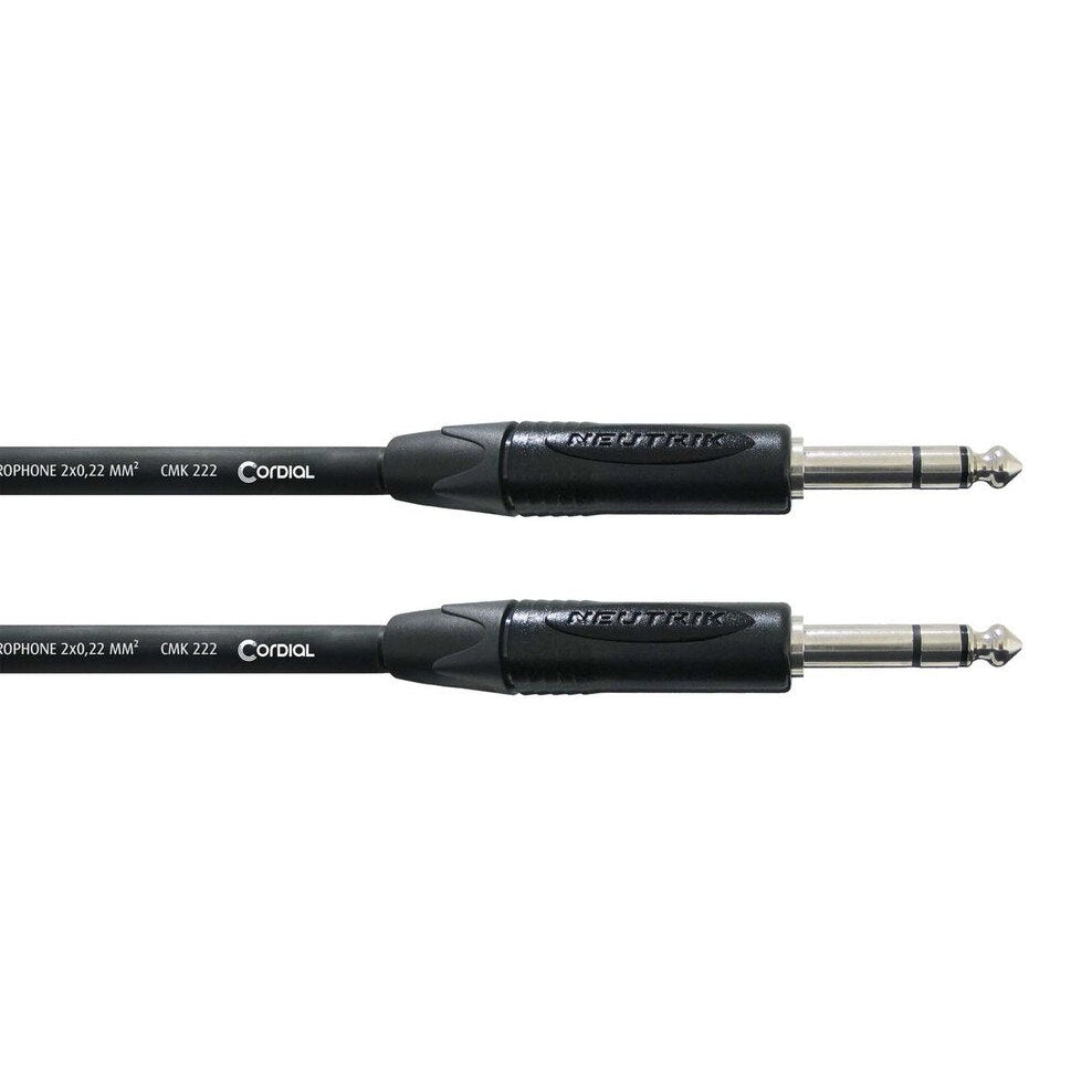 Cordial Select NEUTRIK 2 x 6.3mm Stereo Black (10m)