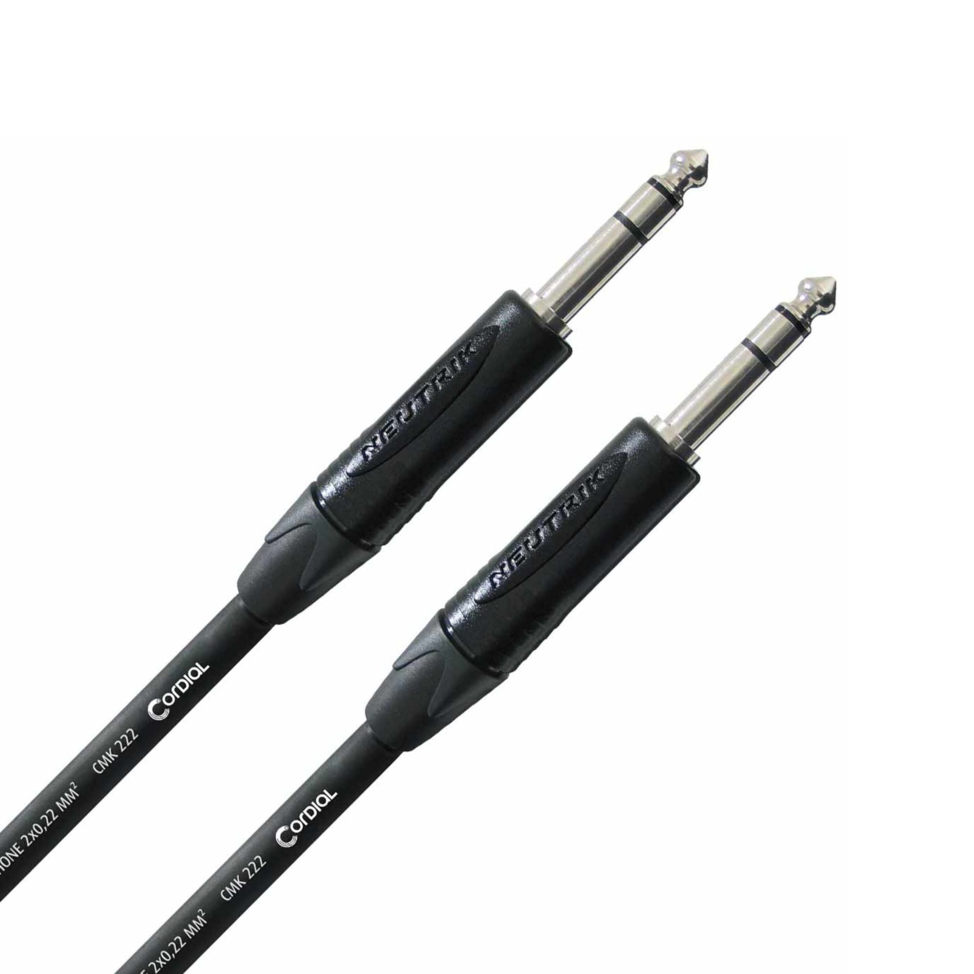 Cordial Select NEUTRIK XLR Male to 6.35mm TRS Male Black (2.5m)