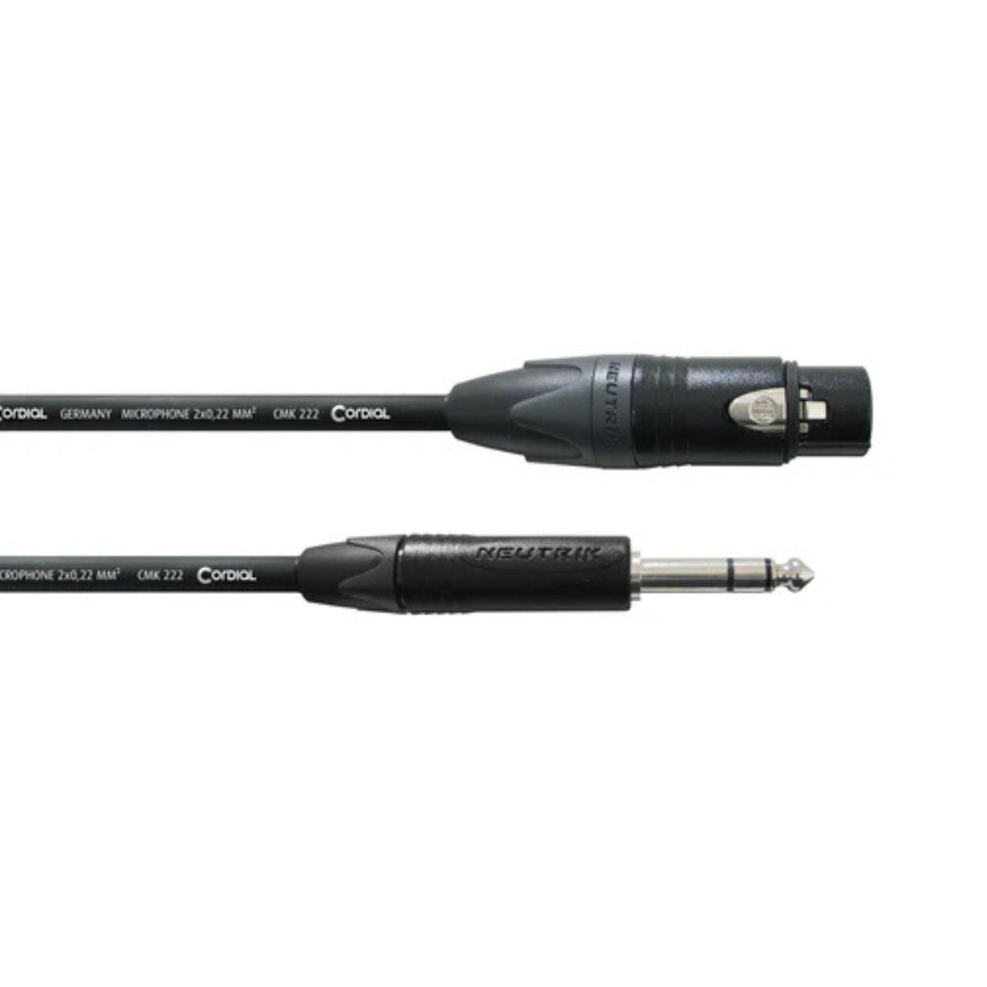 Cordial Select NEUTRIK XLR female to 6.3mm Stereo Black (5m)