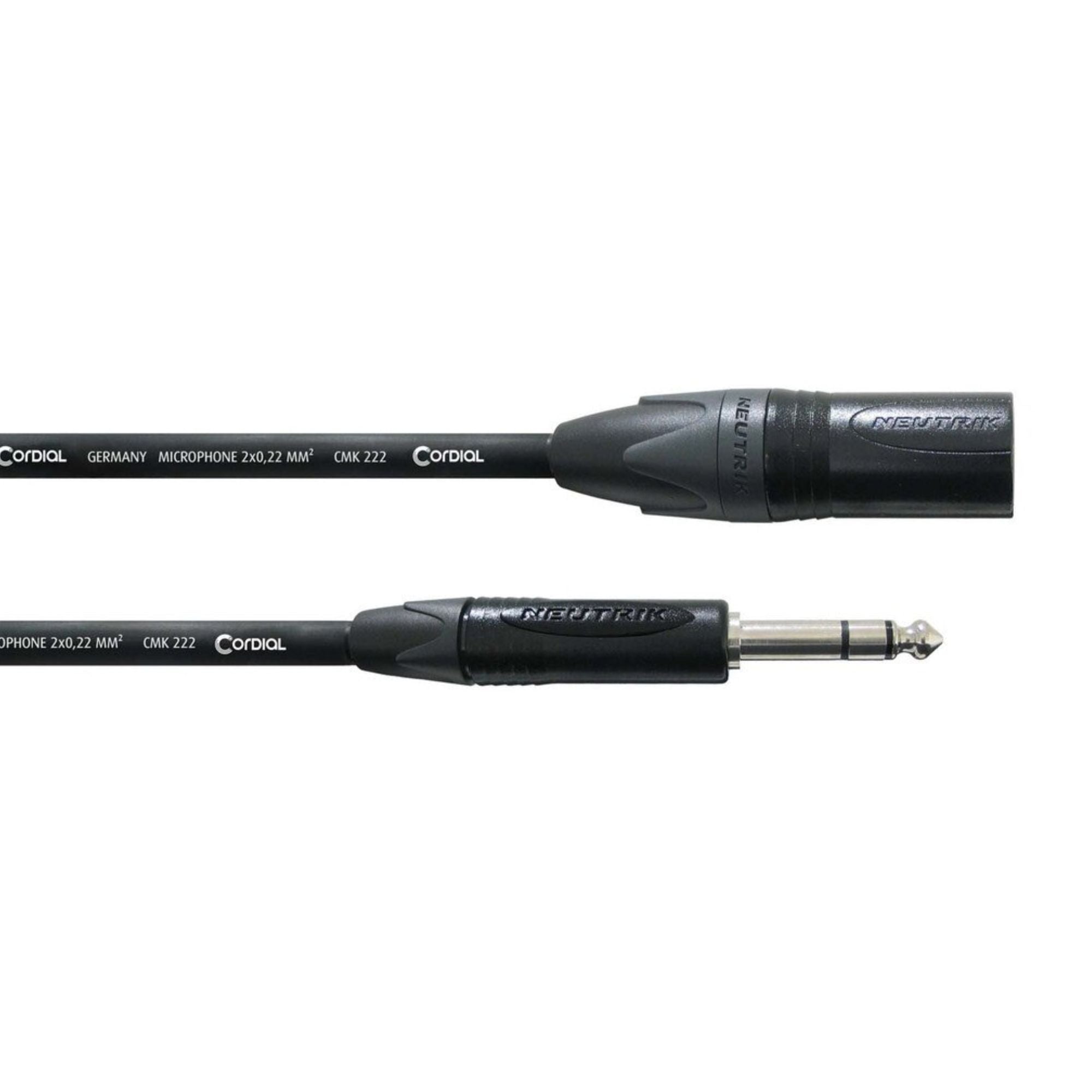 Cordial Select NEUTRIK XLR male to 6.3mm Stereo Black (5m)