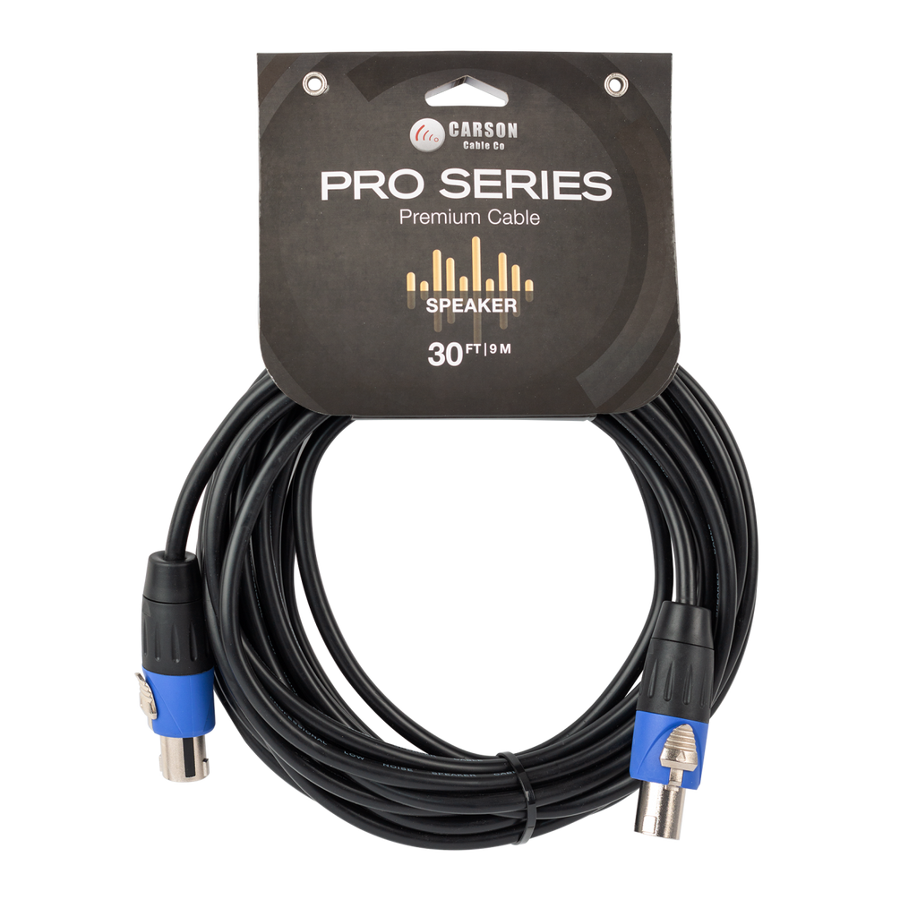 Carson Pro Heavy Duty Speakon Cable - 30ft