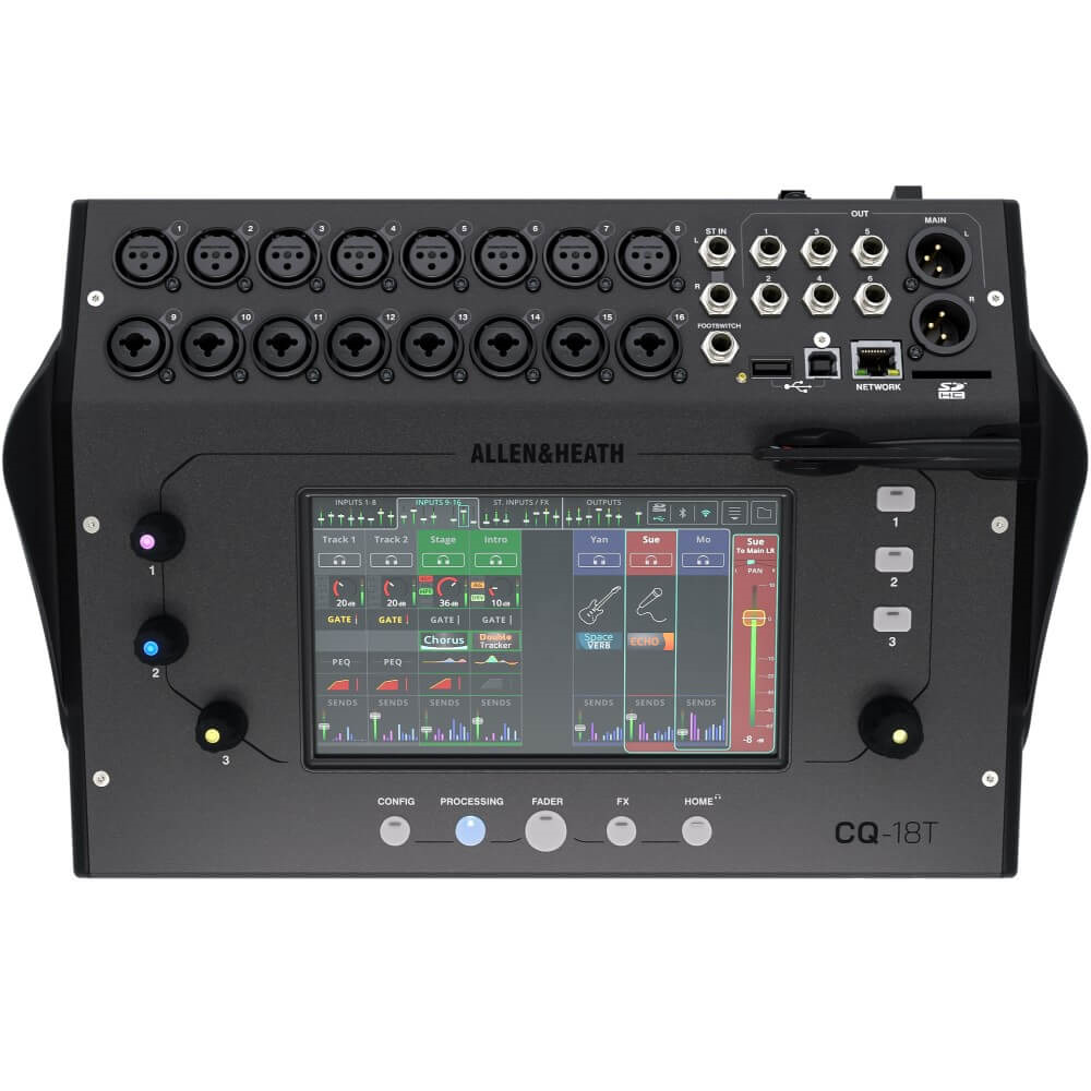 Allen & Heath CQ-18T Ultra-Compact 96kHz 18-Channel Digital Mixer