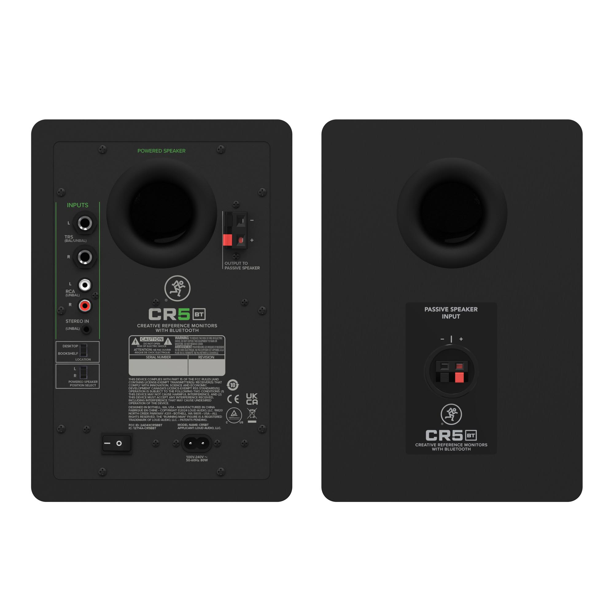 Mackie 5.25 Powered Studio Monitors w/Tone Control & Bluetooth