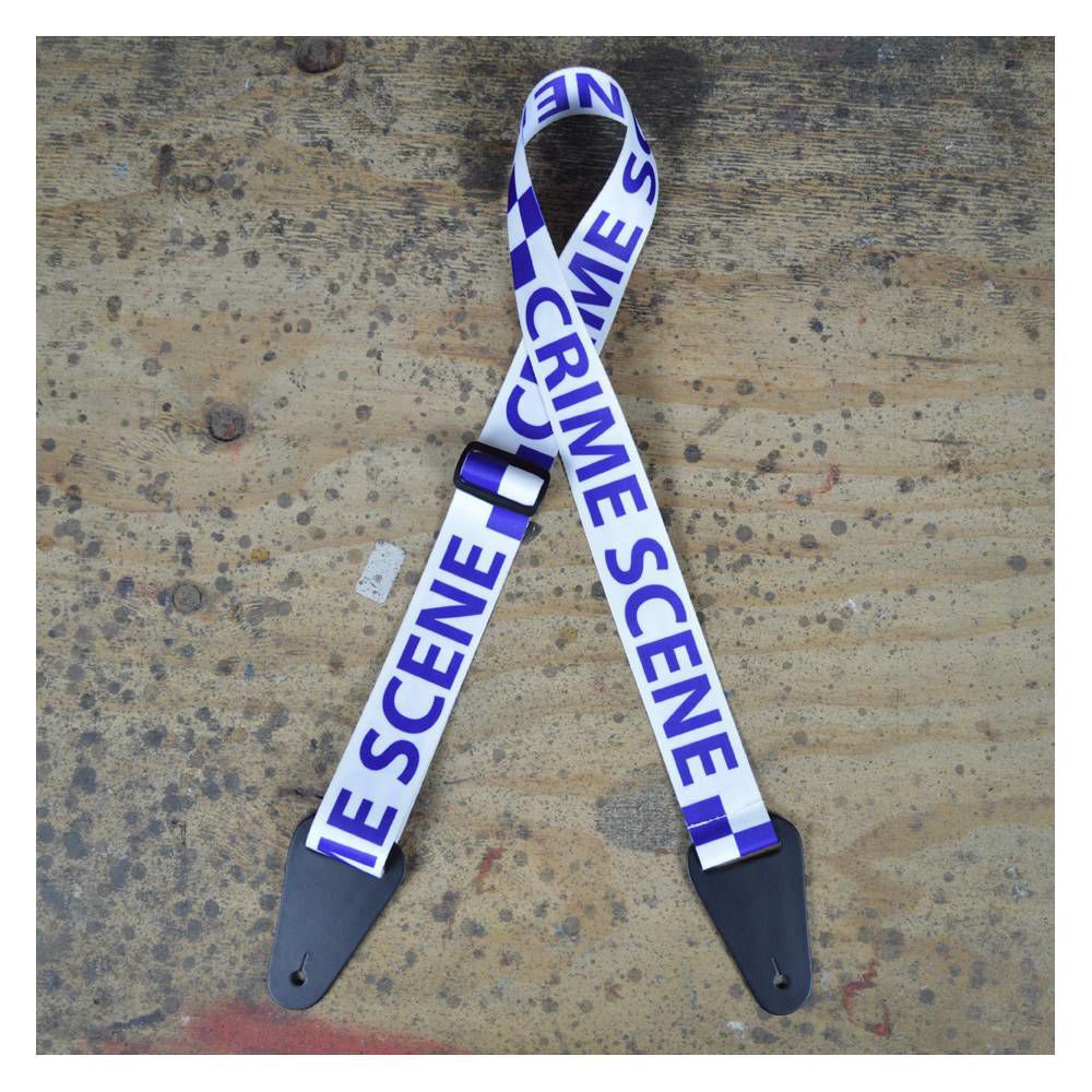 Colonial Leather Crime Scene Printed Webbing Guitar Strap