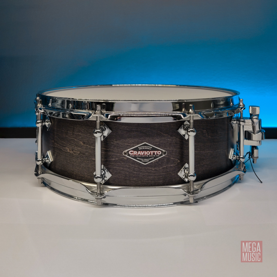 Craviotto Custom Shop Snare Drum 14 x 5 inch Maple with Hybrid Edges Black Stain