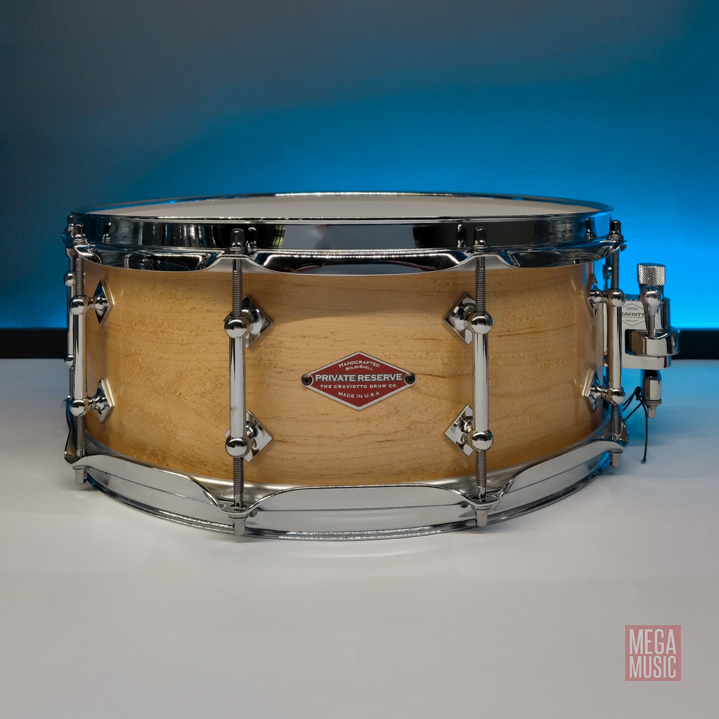 Craviotto Custom Shop Private Reserve Snare Drum 14 x 5.5 inch Birdseye Maple with 45¬∞ Edges