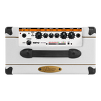 Orange Crush 20RT Signature Orianthi guitar combo amplifier in white, showing controls and speaker grille.