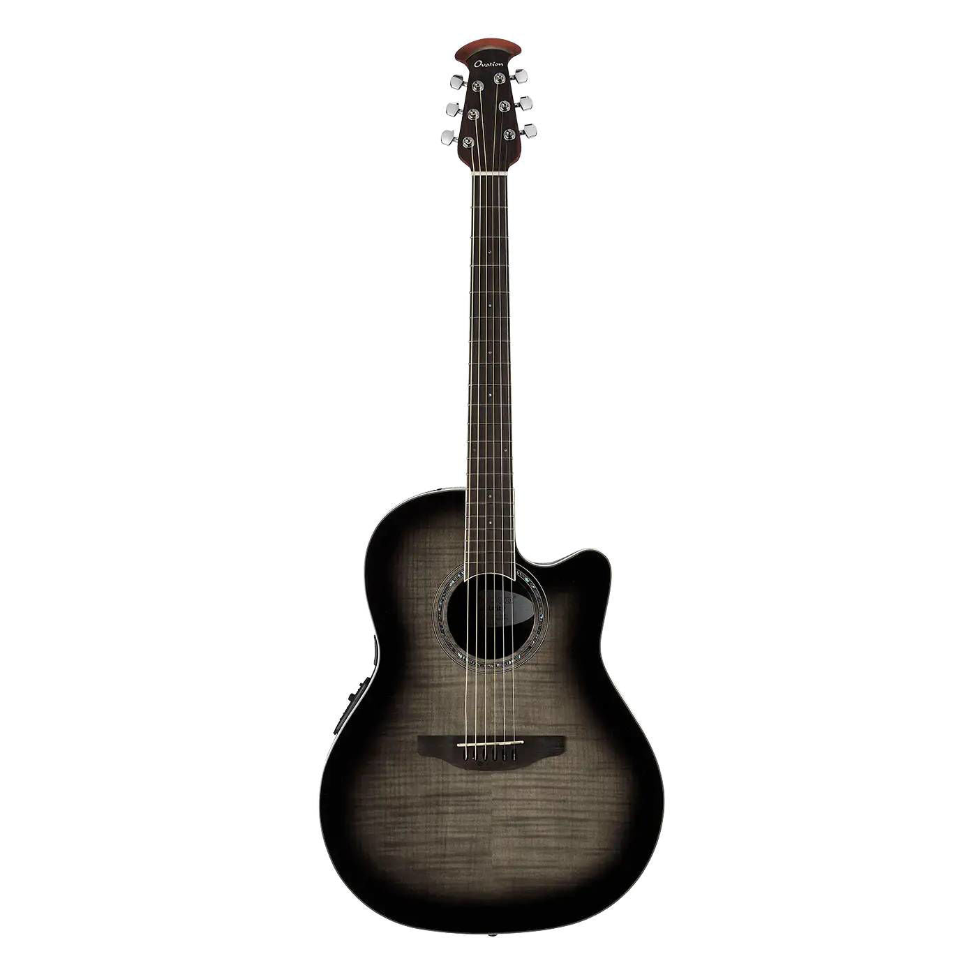Ovation Celebrity Standard Plus Mid Depth Acoustic Electric Guitar - Trans Black Flame Maple