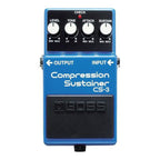 BOSS CS-3 Compression Sustainer guitar effects pedal with single footswitch and control knobs for dynamic sound shaping.