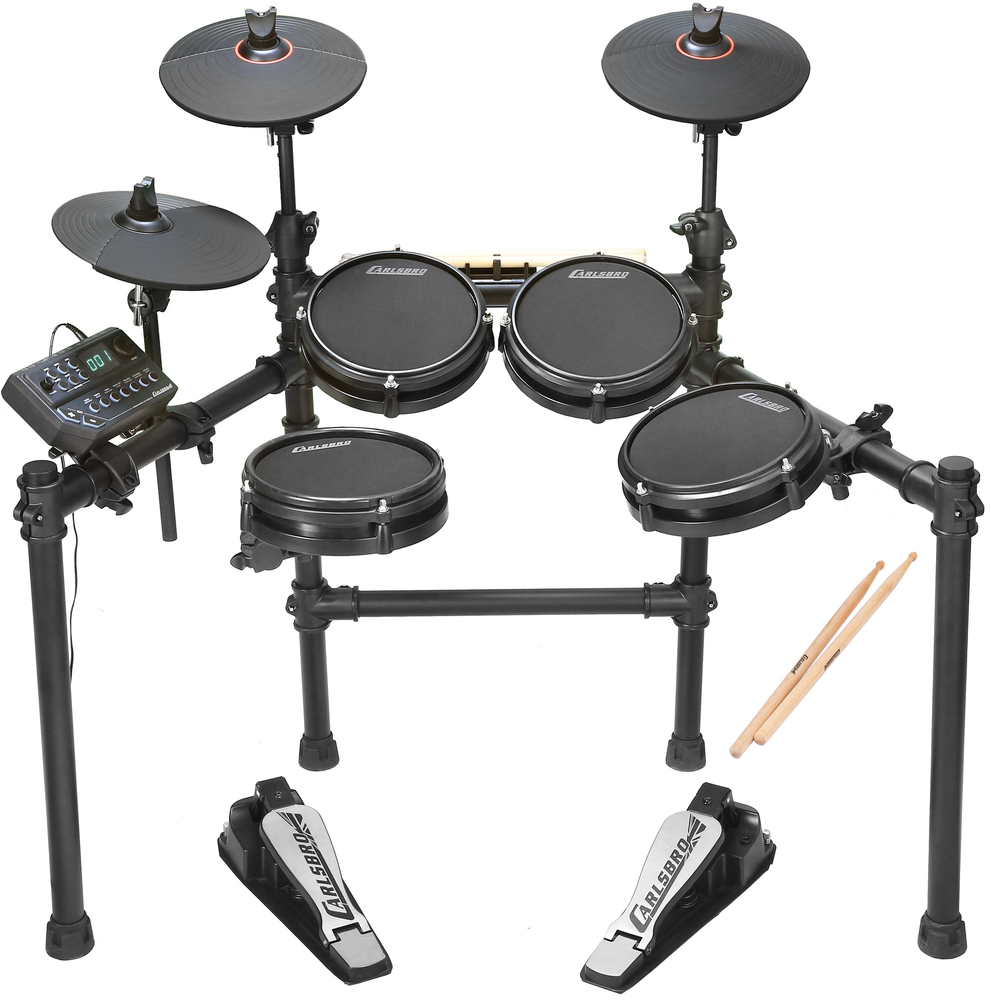Carlsbro CSD25M 7pc Mesh Head Electronic Drum Kit with USB Recording
