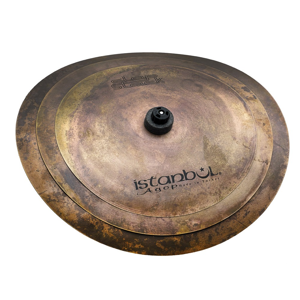 Istanbul Agop Traditional Clap Stack Set of single cymbals with textured surface and metallic finish, ideal for percussion performances.