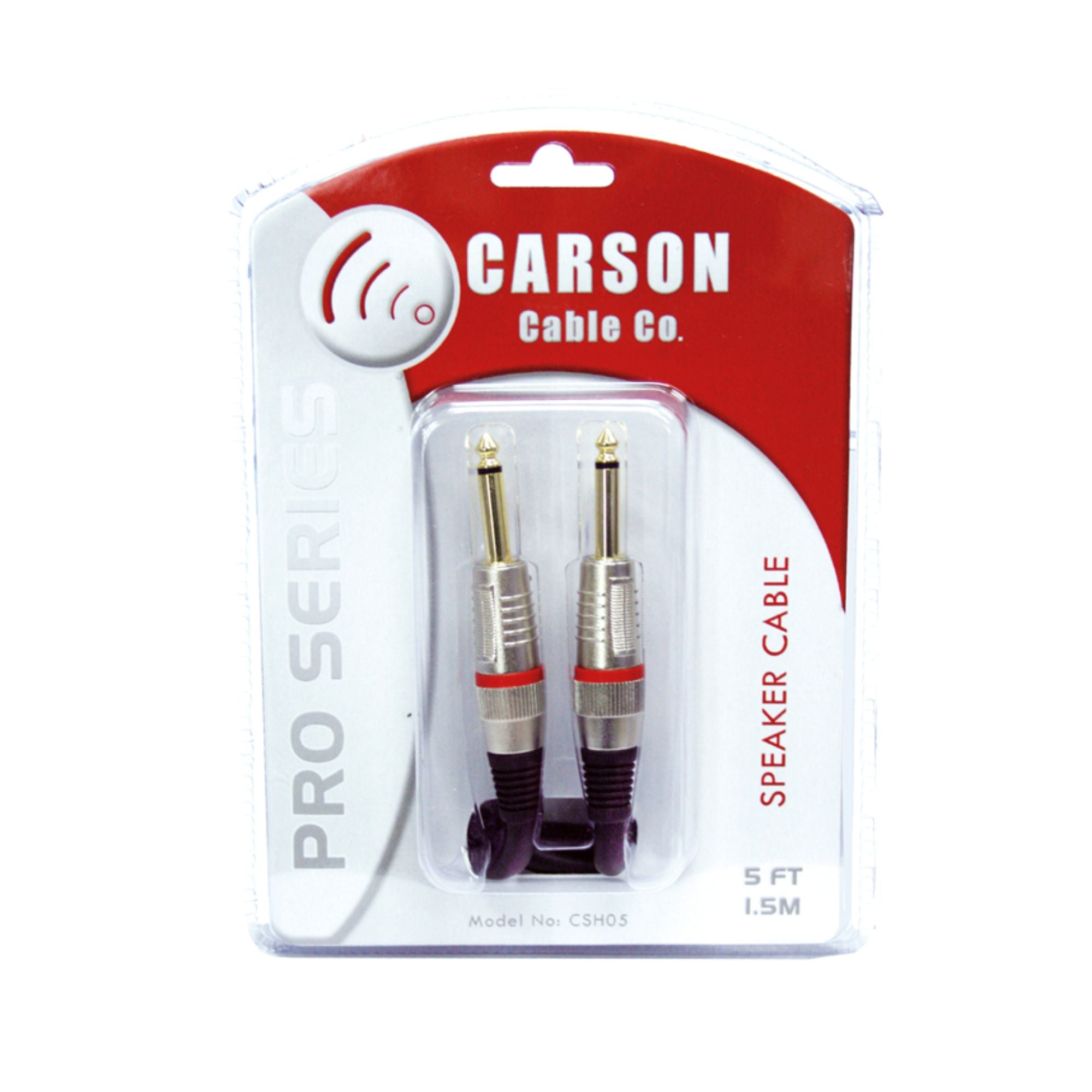 Carson Pro CSH05 Black Speaker Cable - 5 Feet