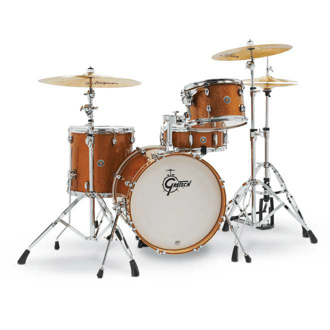 Gretsch Catalina Club CC4 4-Piece Acoustic Drum Kit with 18 inch Bass Drum - Bronze Sparkle
