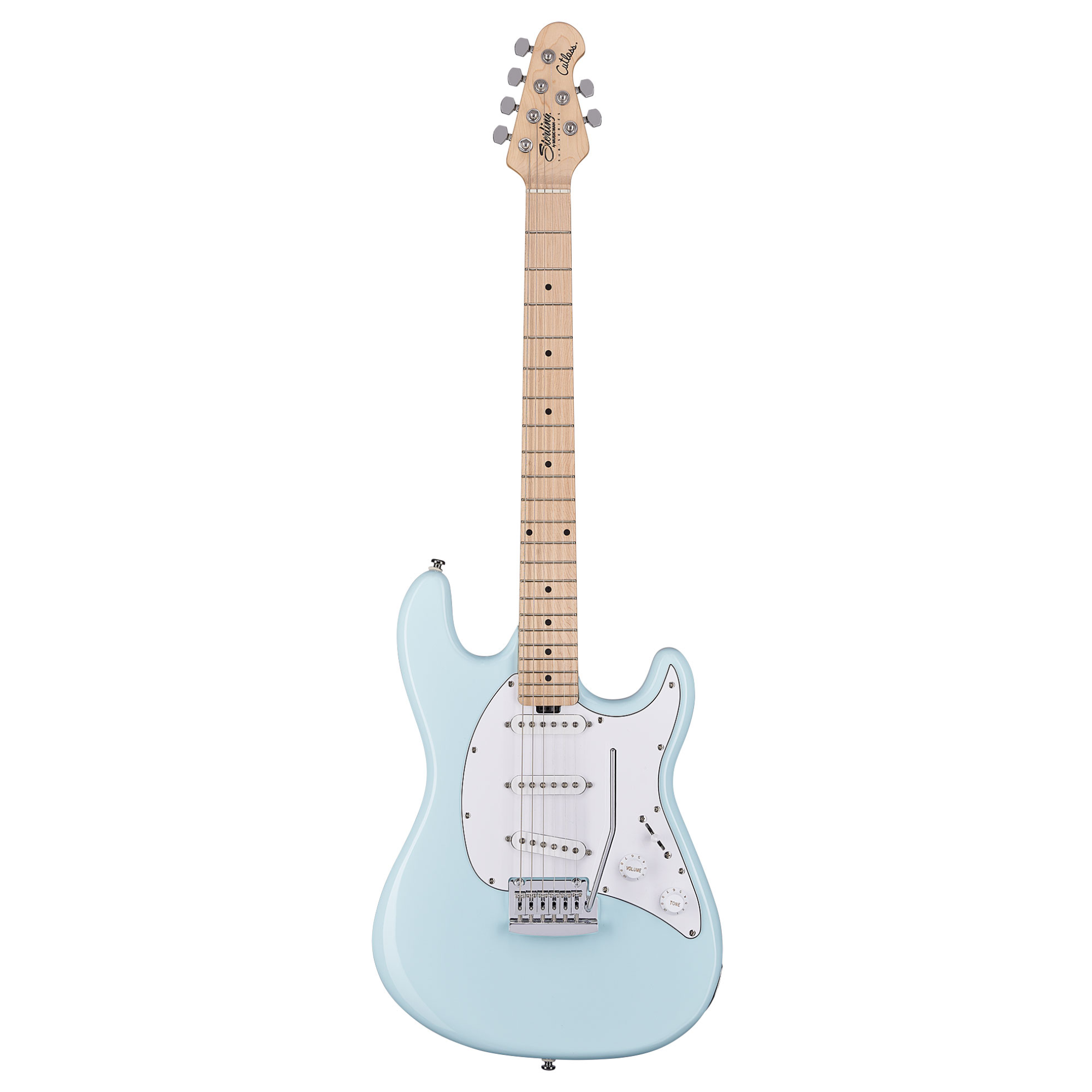 Sterling by Music Man Cutlass CT30 SSS Maple FB Electric Guitar - Daphne Blue