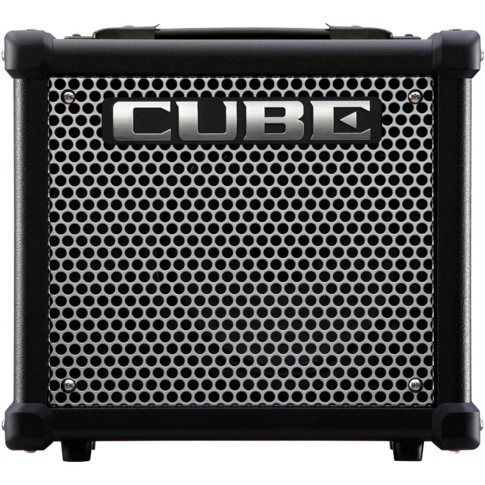 Roland Cube-10GX 10W guitar combo amplifier with 8-inch speaker and built-in effects, ideal for practice and small performances.