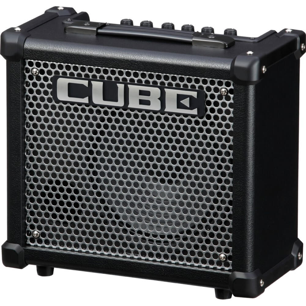 Roland Cube-10GX 10W guitar combo amplifier featuring an 8-inch speaker and built-in effects, ideal for practice and small gigs.