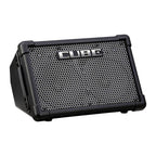 Roland CUBE Street EX 50W battery-powered stereo guitar amplifier with built-in handles and control panel, designed for portable use.