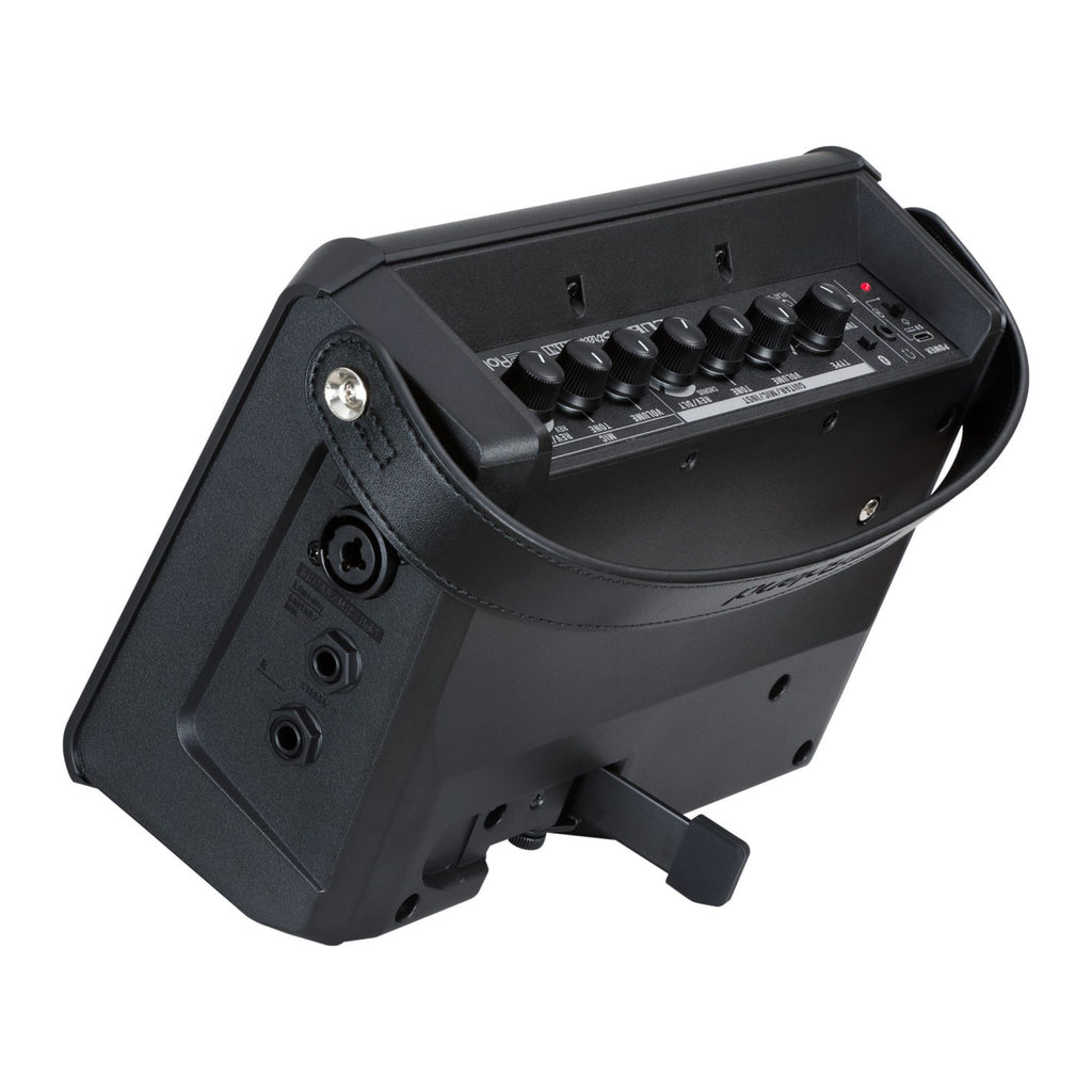 Roland Cube Street Mini guitar amplifier with portable design, multiple input options, and built-in controls for street performance.