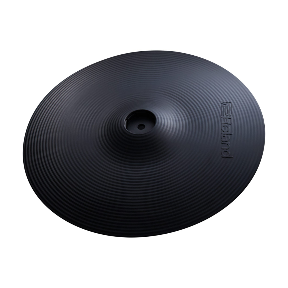 Roland V-Cymbal Thin Crash 12-inch electronic drum cymbal, close-up view of the Roland brand cymbal for electronic drum kits.