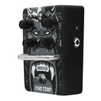 Orange King Comp VCA Compressor Pedal for guitar effects, showing the compact orange pedal with control knobs and input/output jacks.