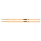 DXP Maple 5AN drum sticks with natural wood finish, designed for drummers, featuring lightweight construction and ergonomic grip.