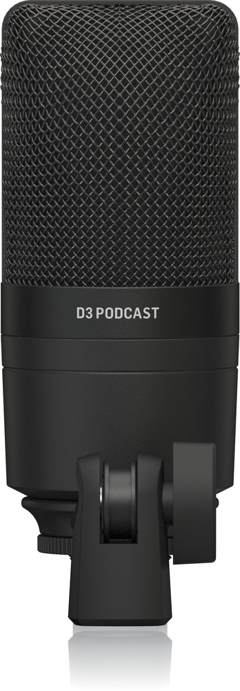 Behringer D3 USB microphone from the Podcast Bundle, studio microphone with USB connection and professional design.