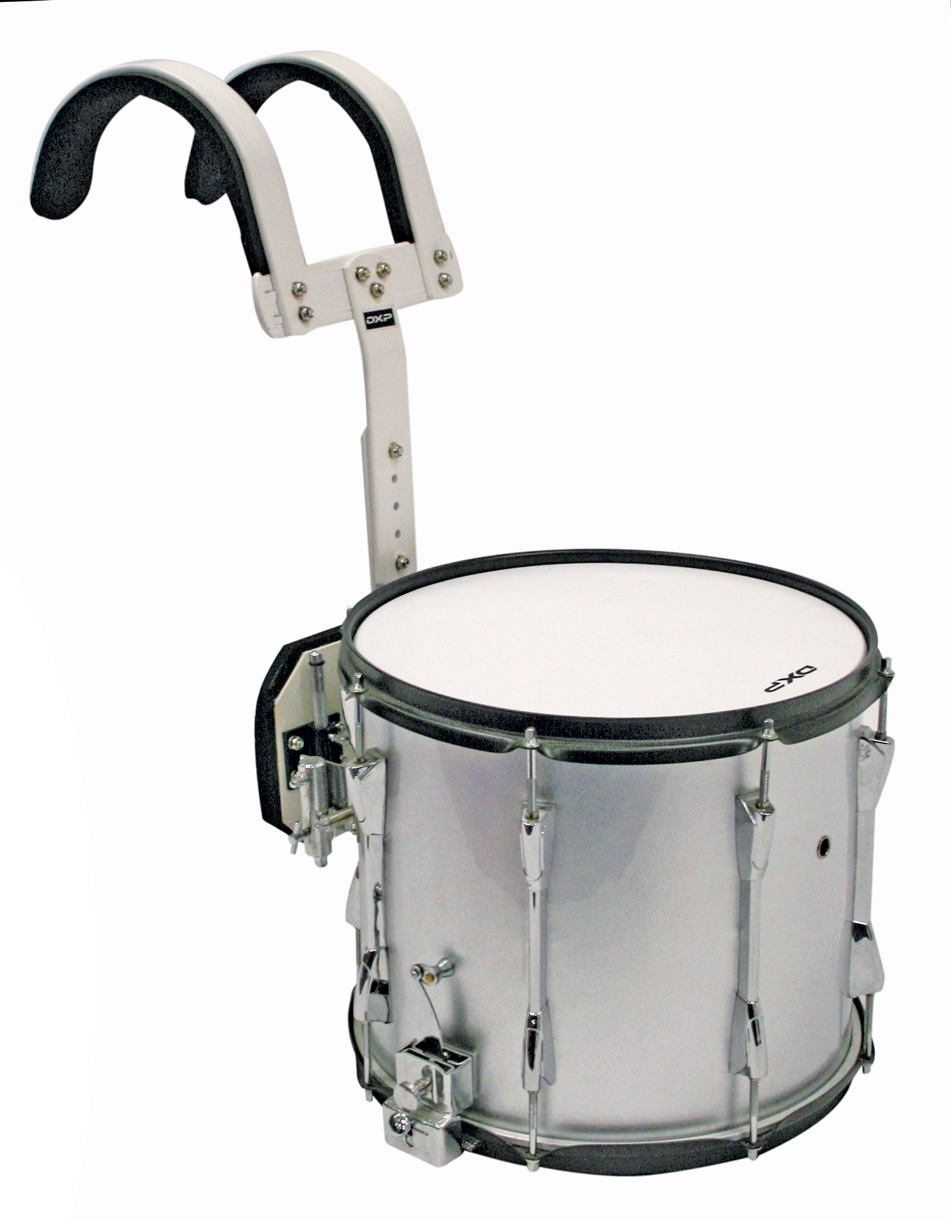 DXP DA8605 14x12inch Marching Snare Drum with Harness in Metallic Silver