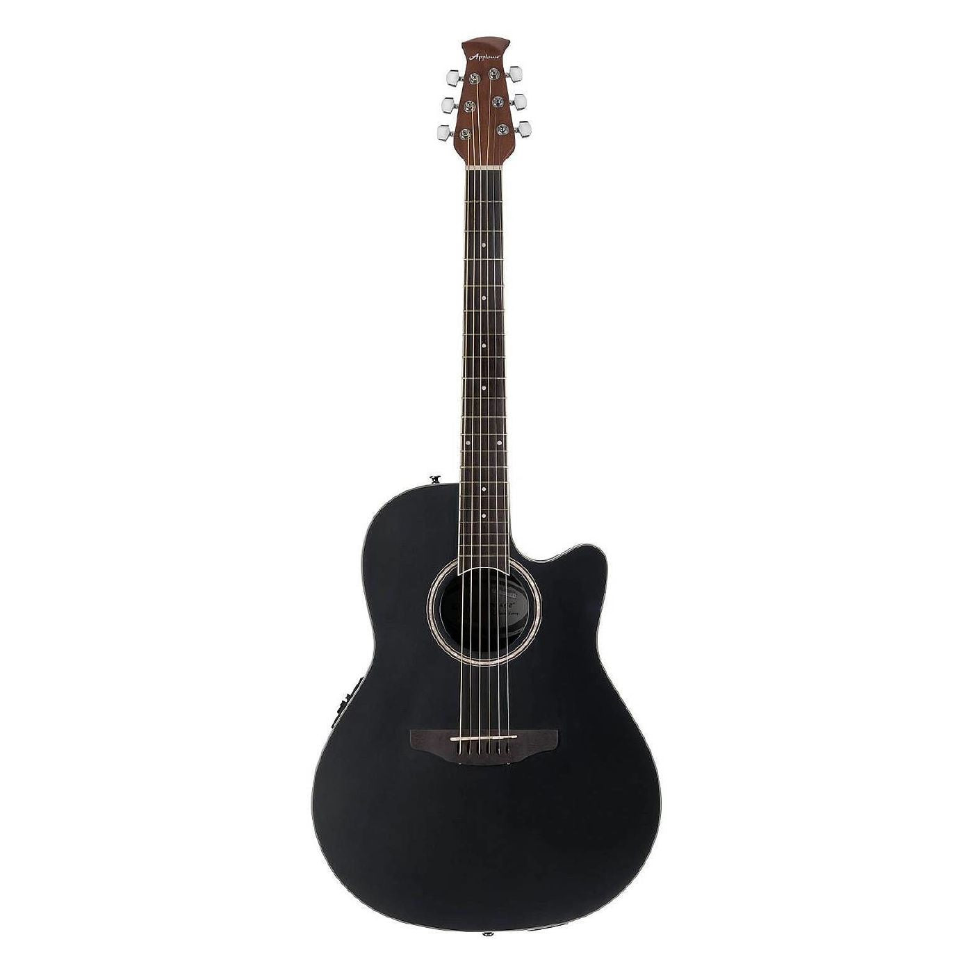 Ovation Applause Standard Mid Depth Acoustic Electric Guitar - Black Satin