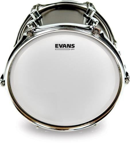 Evans UV1 coated 18-inch drum head, featuring a smooth surface and durable design for drum set percussion.