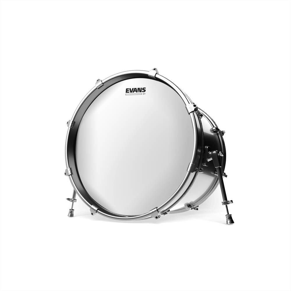 Evans 16 Inch G1 Bass Batter Coated White Drum Head