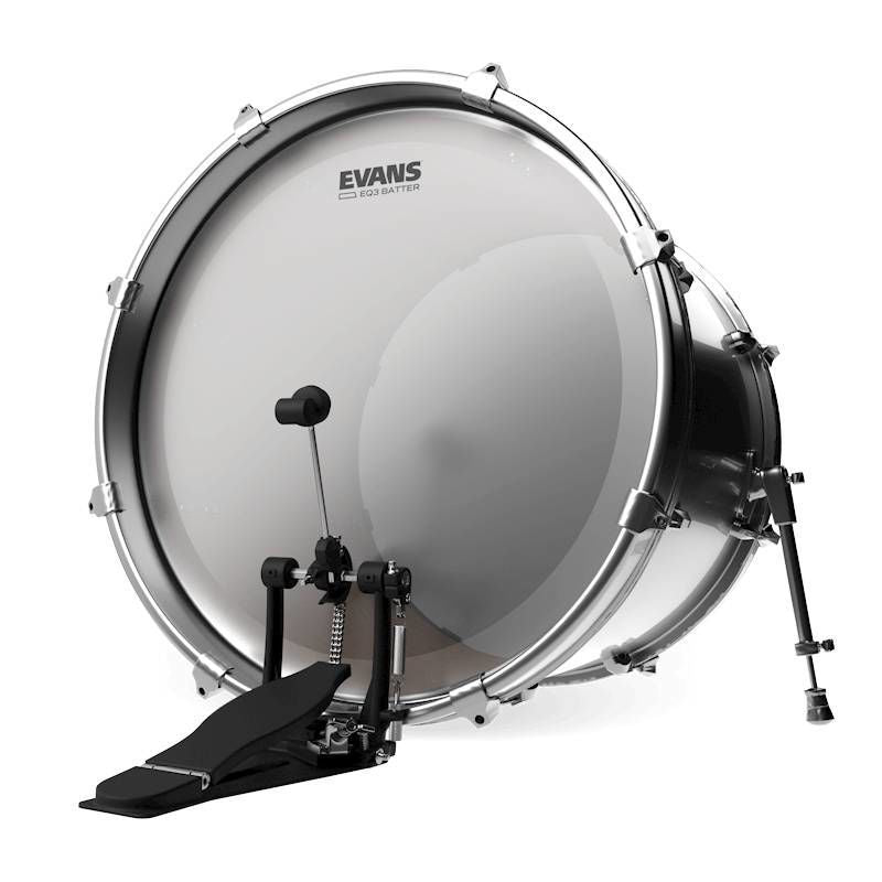 Evans EQ3 Frosted Bass Drum Head, 20 Inch