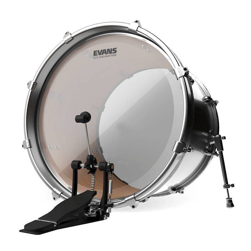 Evans EQ3 Clear Bass Drum Head, 24 Inch